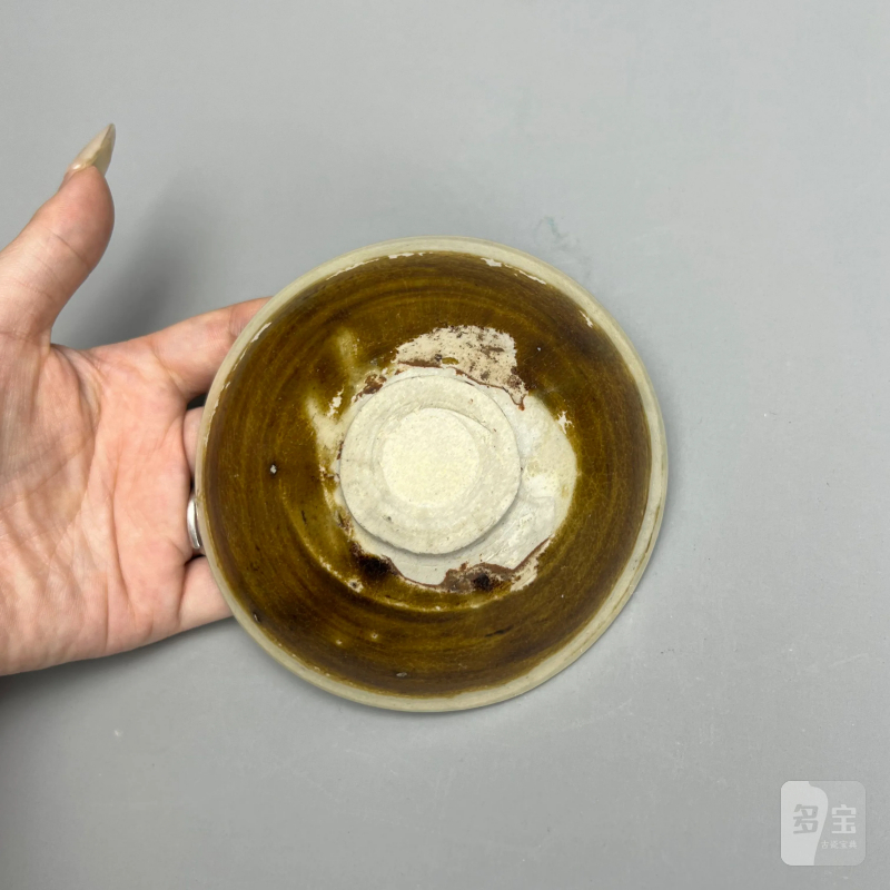 明代 白覆轮酱釉茶盏 - 图5